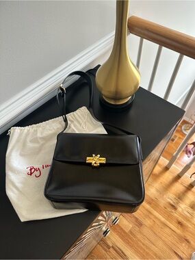 Pablo Picasso Leather Crossbody Bag with Gold Twist Lock